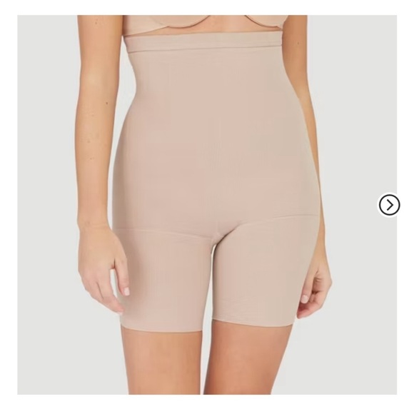 Assets women’s XL Spanx High Waist Mid Thigh Super Control Shaper shorts nude - Picture 5 of 7